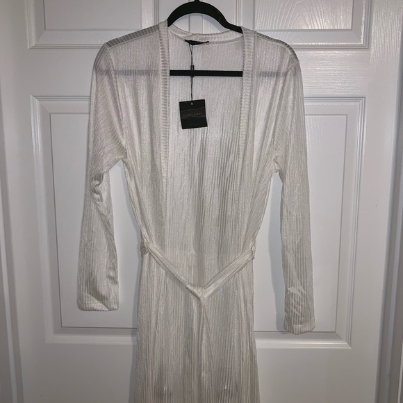 NWT JLUXLABEL Ivory Prosecco Belted Long Duster - Picture 7 of 12